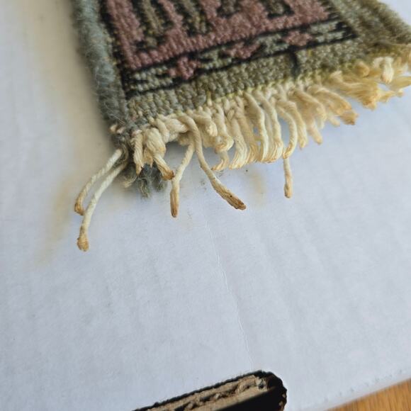 Hand Woven Camel Rug for Dollhouse Small 4 x 7" - Picture 9 of 10